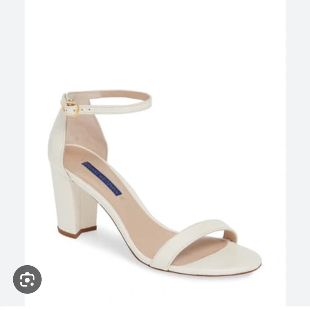 Stuart Weitzman Nearlynude Cream Caviar Sandals w Box